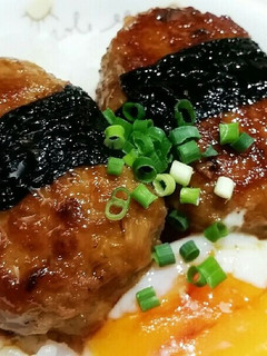 温泉卵のせ❤磯辺焼き風の甘辛つくね丼♪-レシピのメイン写真