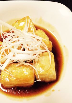 肉ナシでも満足！麻婆味あんかけの揚げ豆腐-レシピのメイン写真