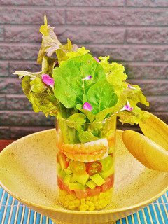 ココロも華やかに♡お刺身ジャーサラダ♪-レシピのメイン写真