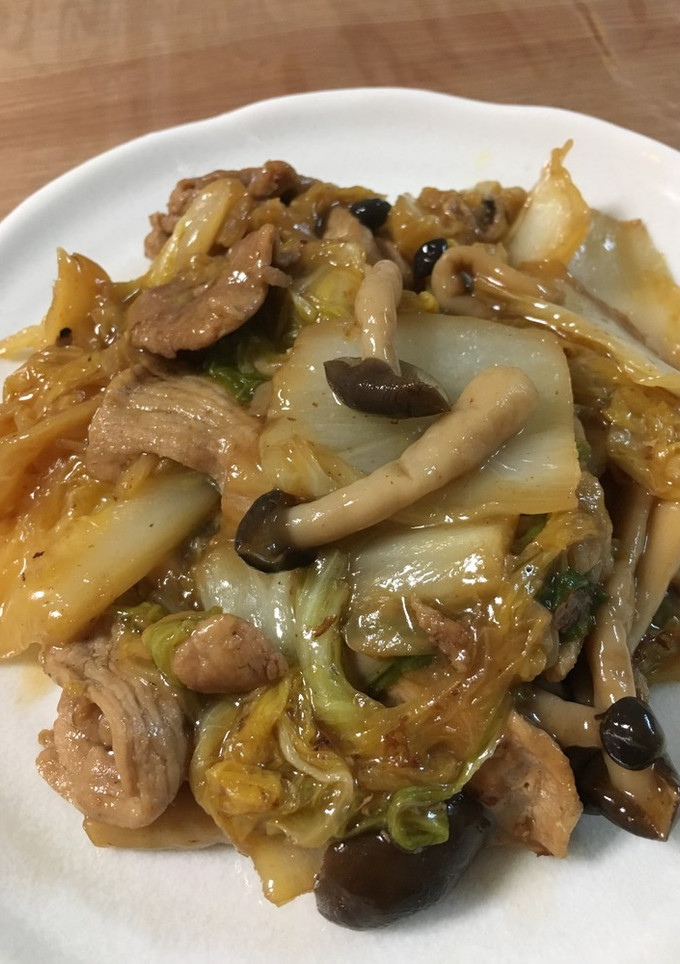 白菜消費！白菜と豚こまの和風炒め煮-レシピのメイン写真