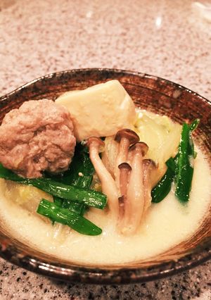 豚挽肉団子の豆乳鍋-レシピのメイン写真