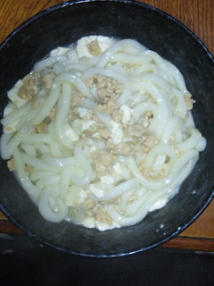 鶏肉味噌あんかけうどん-レシピのメイン写真