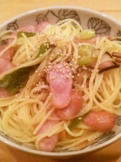 ソーセージとネギの和風パスタ-レシピのメイン写真