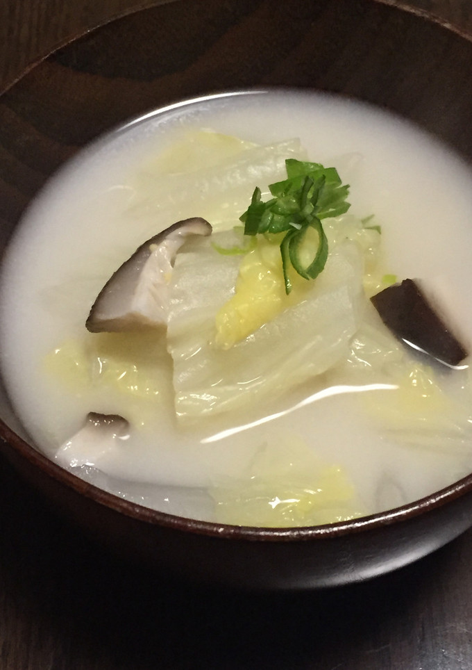 白菜と椎茸の粕汁-レシピのメイン写真