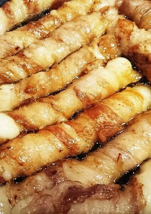 お餅の豚肉巻きの照り焼き-レシピのメイン写真