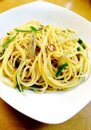 ゴボウとほうれん草のペペロンチーノ☆-レシピのメイン写真