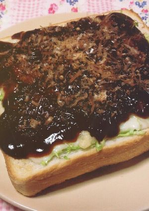 簡単トーストアレンジ♪チーズお好み焼き風-レシピのメイン写真