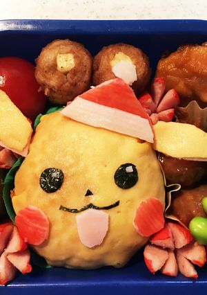 ☆キャラ弁☆ピカチュウ サンタ-レシピのメイン写真