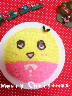 ふなっしー簡単♪クリスマスケーキ♪-レシピのメイン写真
