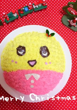 ふなっしー簡単♪クリスマスケーキ♪-レシピのメイン写真