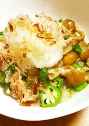 簡単♪さっぱりオクラとなめこのポン酢和え-レシピのメイン写真