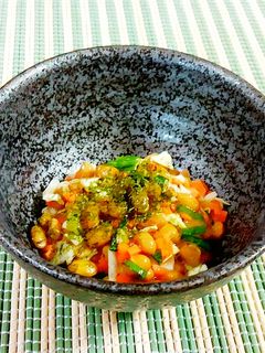 ぱぱっと☆キャベツと人参の納豆あえ♪-レシピのメイン写真
