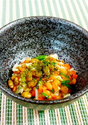ぱぱっと☆キャベツと人参の納豆あえ♪-レシピのメイン写真