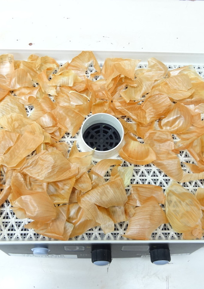 食品乾燥機でたまねぎの皮を乾燥-レシピのメイン写真