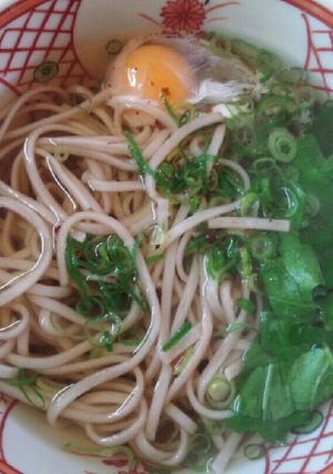 血管プラークダイエット607（月見そば）-レシピのメイン写真
