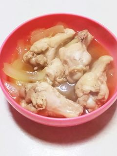 玉ねぎ手羽元の煮物-レシピのメイン写真