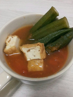 オクラと厚揚げのあったか☆トマトスープ-レシピのメイン写真
