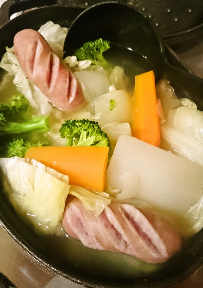 ノンメタポークソーセージと根菜のポトフ-レシピのメイン写真