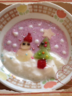 ヨーグルトアート♪ホワイトクリスマス-レシピのメイン写真