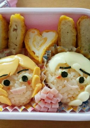 年少児のアナ雪キャラ弁-レシピのメイン写真