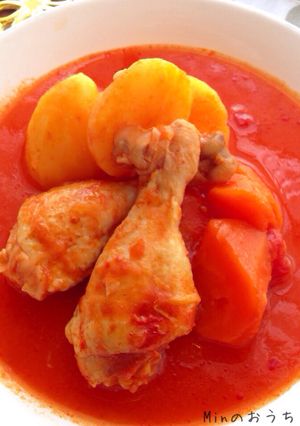 圧力鍋で簡単！！チキンのトマト煮込み-レシピのメイン写真