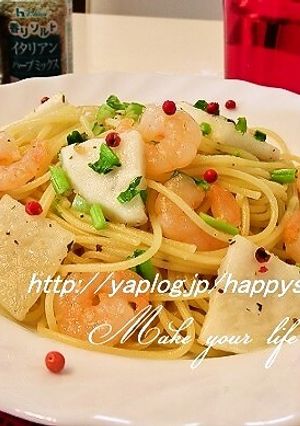 ハーブ香る・かぶとエビの☆パスタ-レシピのメイン写真