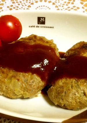 低糖質⭐がっつり肉肉ハンバーグ⭐︎-レシピのメイン写真