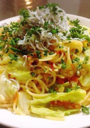 我が家のしらすのペペロンチーノ♪-レシピのメイン写真