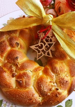 クリスマスを彩る♡かぼちゃのリースパン♡-レシピのメイン写真