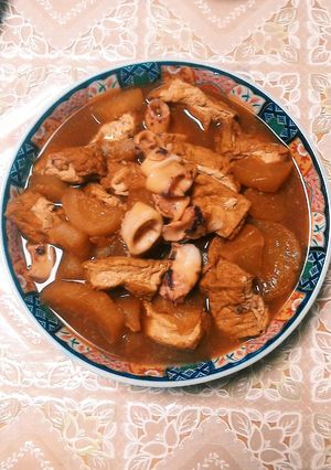 寒い冬にお袋の味　大根厚揚げイカの煮物-レシピのメイン写真