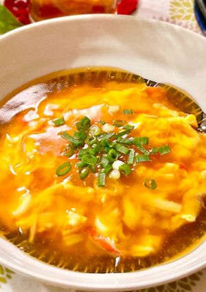 ワンパン簡単☆カニカマでカニ玉あんかけ-レシピのメイン写真