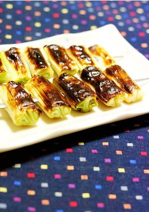 こんがり甘い！岩津ねぎの串焼き-レシピのメイン写真