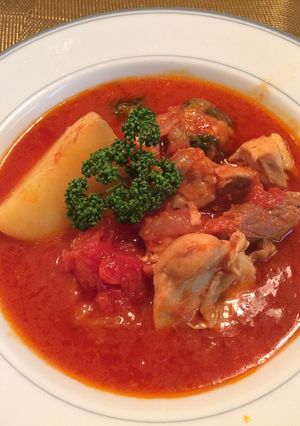 簡単チキンのトマト煮込み-レシピのメイン写真