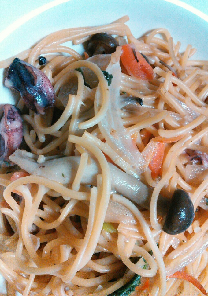 イカと野菜の和風スープパスタ-レシピのメイン写真