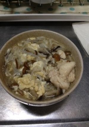 稲庭うどん　鶏とキノコの生姜餡-レシピのメイン写真