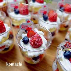 รูปของ クリスマス会に♡小分けのクリスマスケーキ