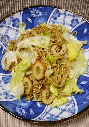 簡単！エノキと竹輪のカレーマヨ炒め-レシピのメイン写真