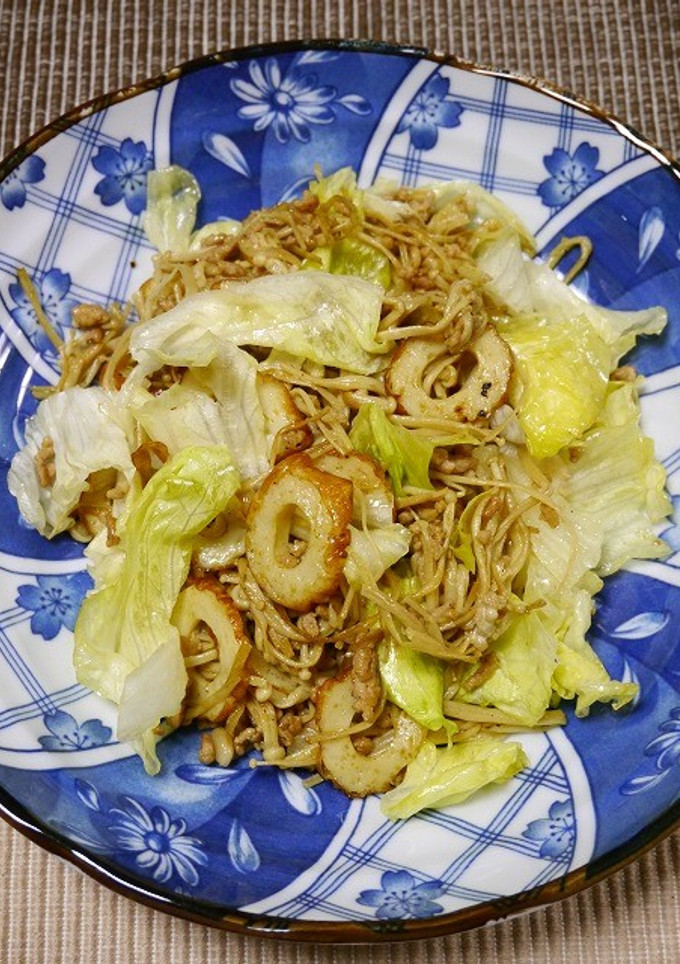簡単！エノキと竹輪のカレーマヨ炒め-レシピのメイン写真