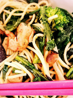【メモ】アヒージョ残りでパスタ【ズボラ】-レシピのメイン写真