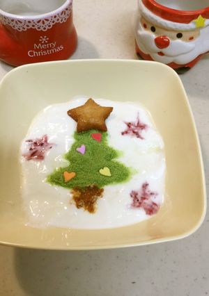 型抜きDEヨーグルトアート☆クリスマス☆-レシピのメイン写真