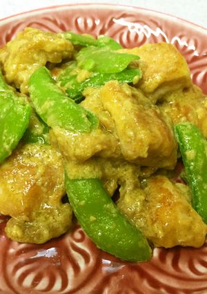 鶏肉とスナップエンドウのカレーミルク煮込-レシピのメイン写真