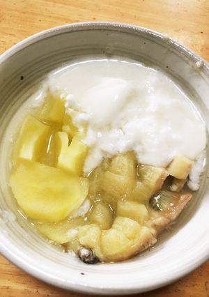 朝食に♪りんごとバナナのホットヨーグルト-レシピのメイン写真