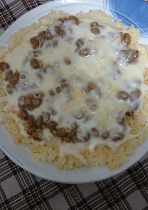 納豆のご飯ピザ-レシピのメイン写真