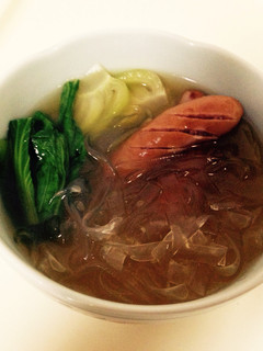 青梗菜とウィンナーと葛切りの中華スープ-レシピのメイン写真