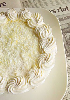 不二家のホワイトチョコ生ケーキ-レシピのメイン写真