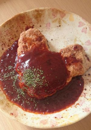 ハートのハンバーグ＊チョコソース-レシピのメイン写真