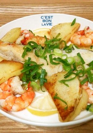 ☆男飯☆００８　たらとえびのレモン炒め-レシピのメイン写真