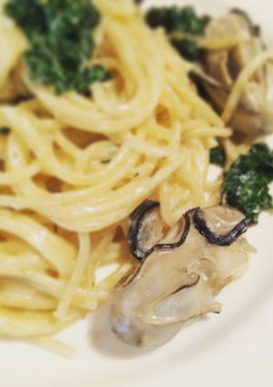 牡蠣のクリームパスタ-レシピのメイン写真