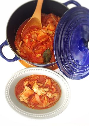 鶏肉のりんご&トマトピューレ煮込み-レシピのメイン写真