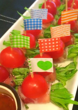 簡単可愛い♡スイチリ水菜ピンチョス-レシピのメイン写真